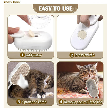 🐶🐱 Steam Brush for Dogs & Cats