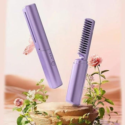 💁 Rechargeable Hot Comb Hair Straightener