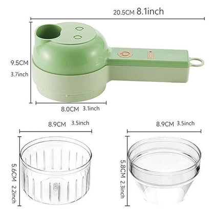 🥗 4 in 1 Portable Electric Vegetable Cutter Set