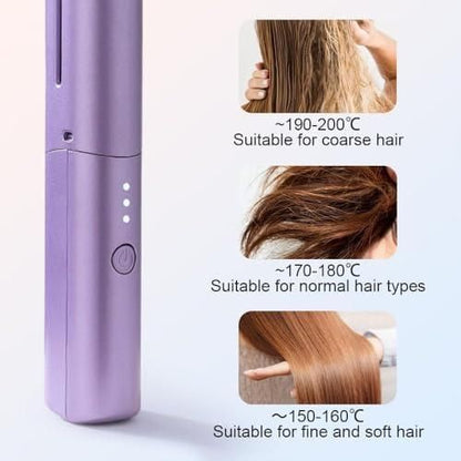 💁 Rechargeable Hot Comb Hair Straightener
