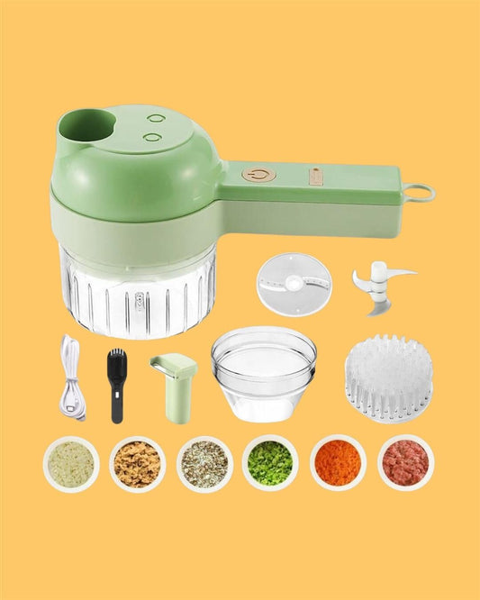 🥗 4 in 1 Portable Electric Vegetable Cutter Set